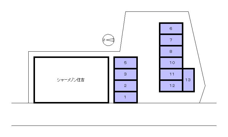 シャーメゾン住吉の駐車配置図