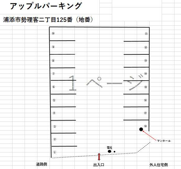 アップルパーキングの駐車配置図