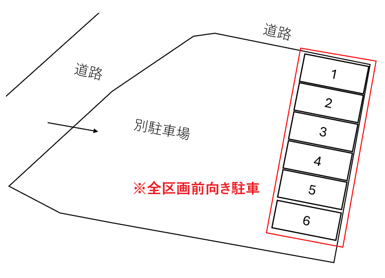 府中町1丁目駐車場の駐車配置図