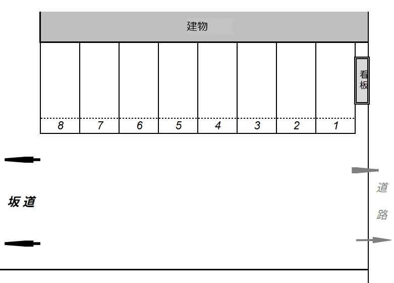 サンヒルズパーキングの駐車配置図
