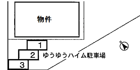 ゆうゆうハイム駐車場の駐車配置図