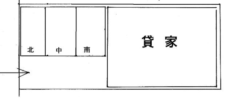 えびすやガレージの駐車配置図