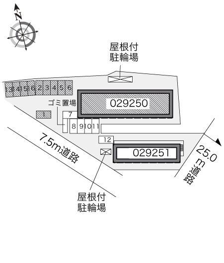 Ｏ　ｔｗｏ(29250)の駐車配置図