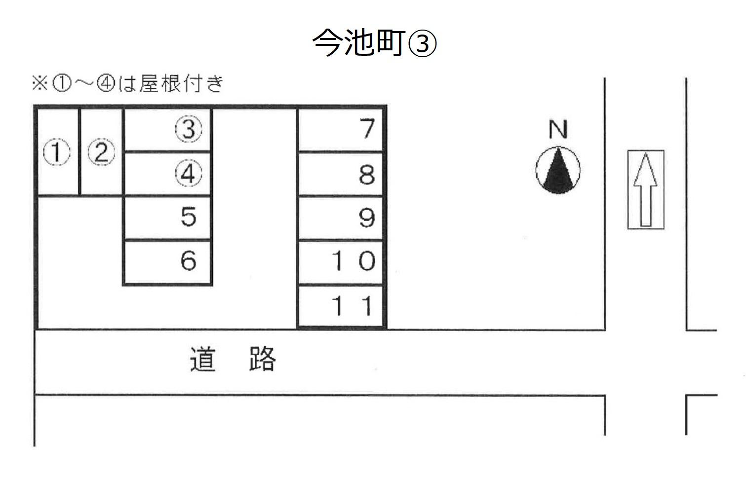 今池町③の駐車配置図