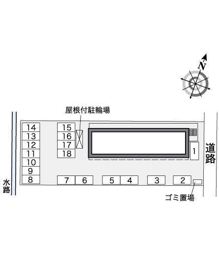 クレージュ(39402)の駐車配置図