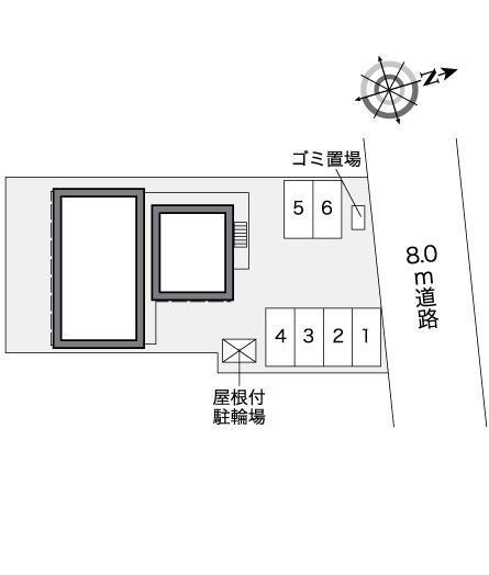 パルシティ本町２２(26818)の駐車配置図