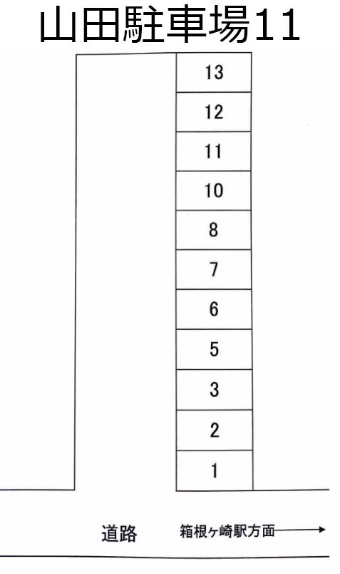 山田駐車場の駐車配置図