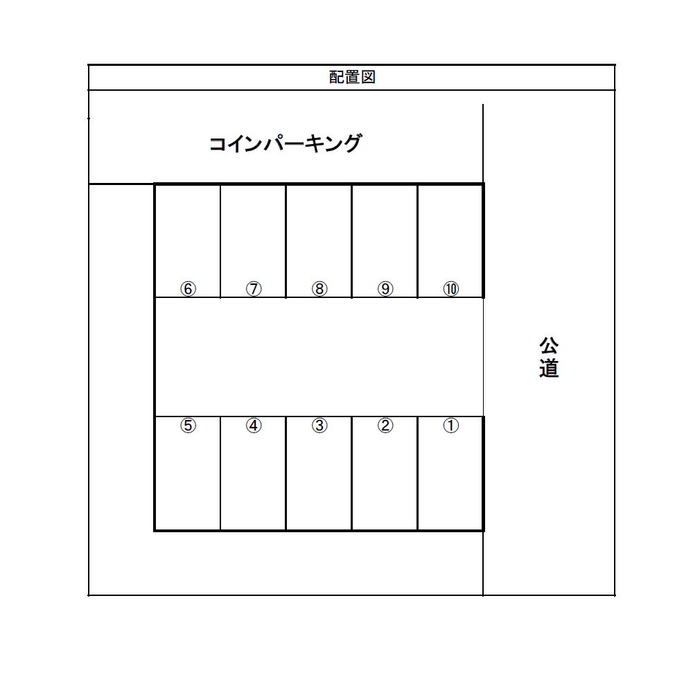 山崎第6駐車場の駐車配置図