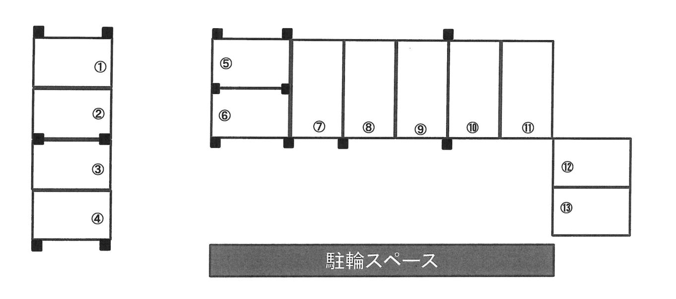 祇園ヒルズ駐車場の駐車配置図