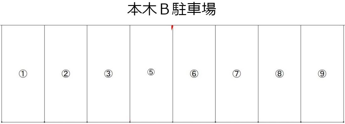 本木B駐車場の駐車配置図