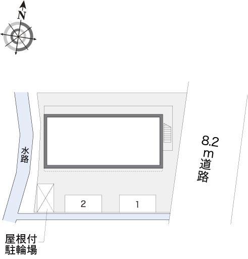 ＨＡＴＡＫＥＮＡＫＡⅡ(17734)の駐車配置図