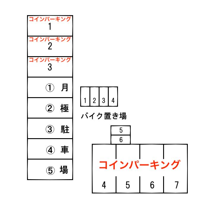 ミノラスパーキング大森中３丁目第４の駐車配置図