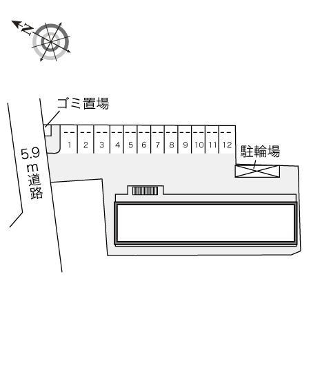 プレミール(21448)の駐車配置図