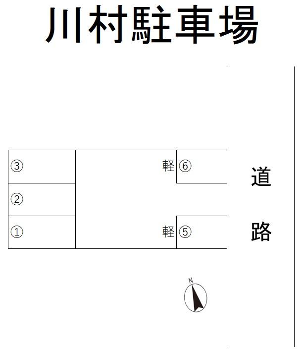 川村駐車場の駐車配置図