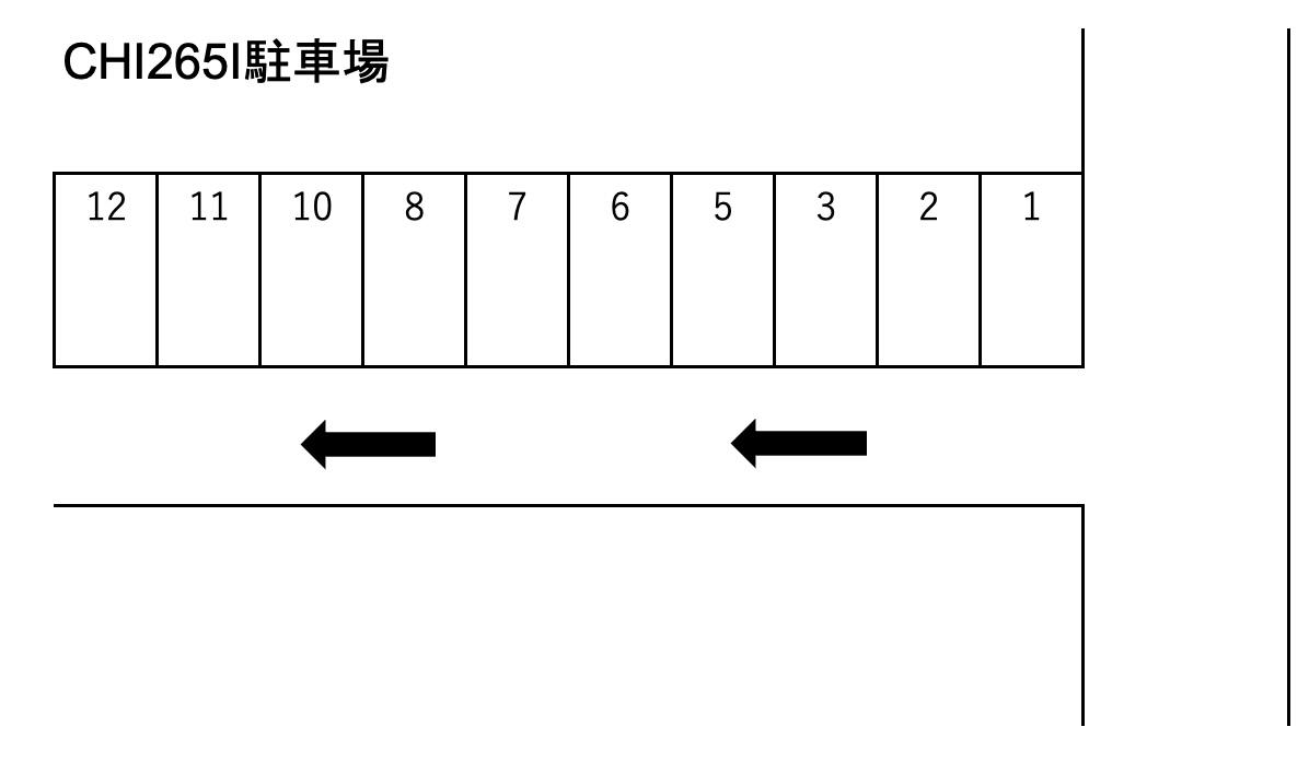 千代265I駐車場の駐車配置図