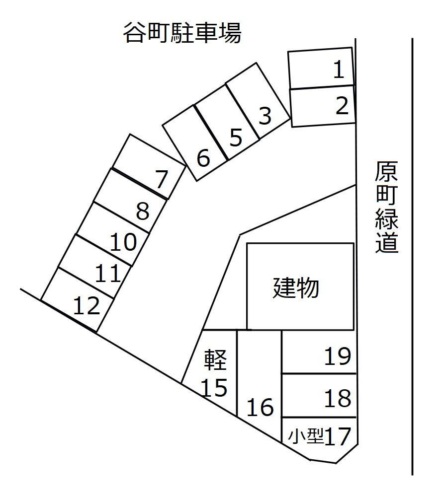 木町4-E駐車場の駐車配置図