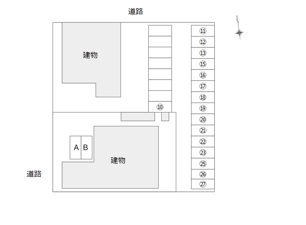 ガーデンパレス久宝寺の駐車配置図