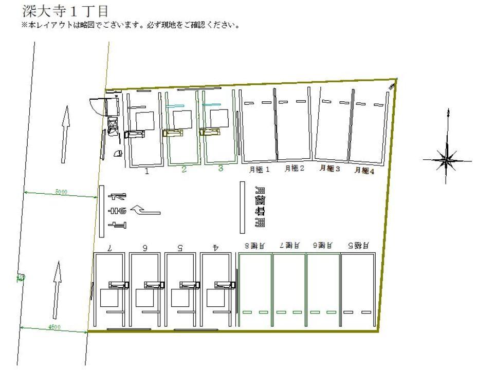 深大寺１丁目の駐車配置図
