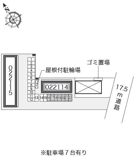 グランドゥールＡ(22114)の駐車配置図