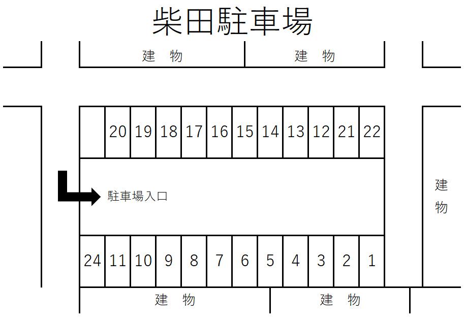 柴田駐車場の駐車配置図