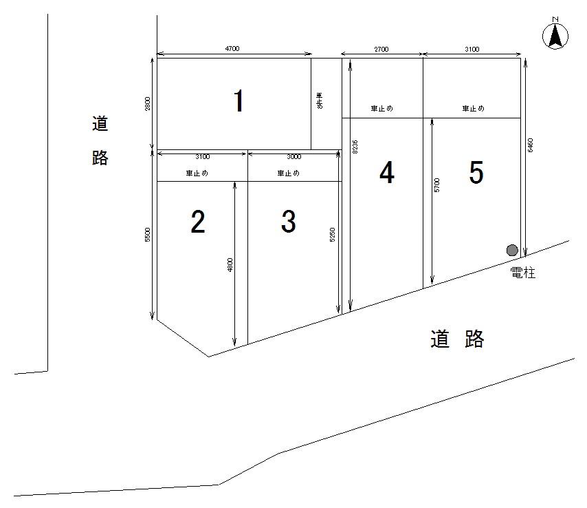 馬入本町つる駐車場の駐車配置図