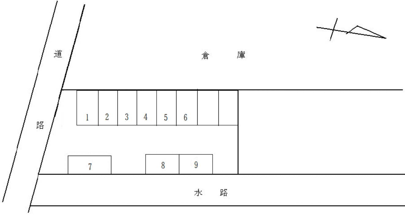リバーサイド駐車場Ⅱの駐車配置図
