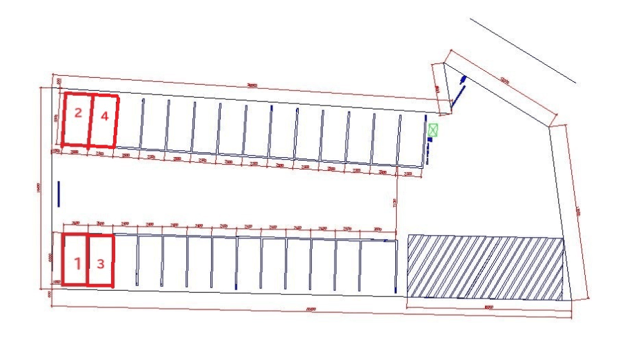 上総一ノ宮駅前の駐車配置図