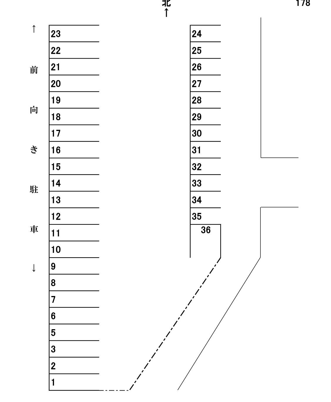 岩倉－178の駐車配置図