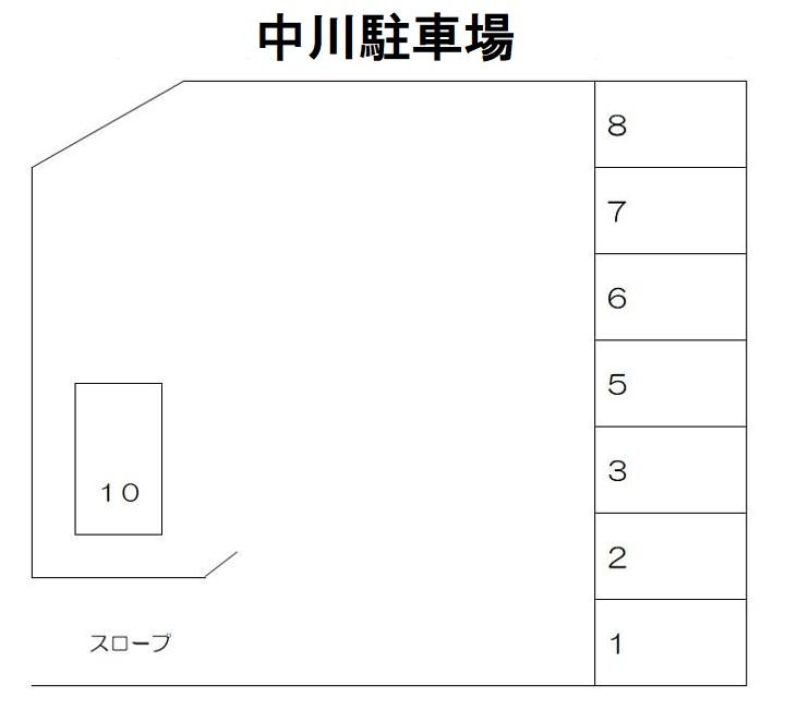 中川駐車場の駐車配置図