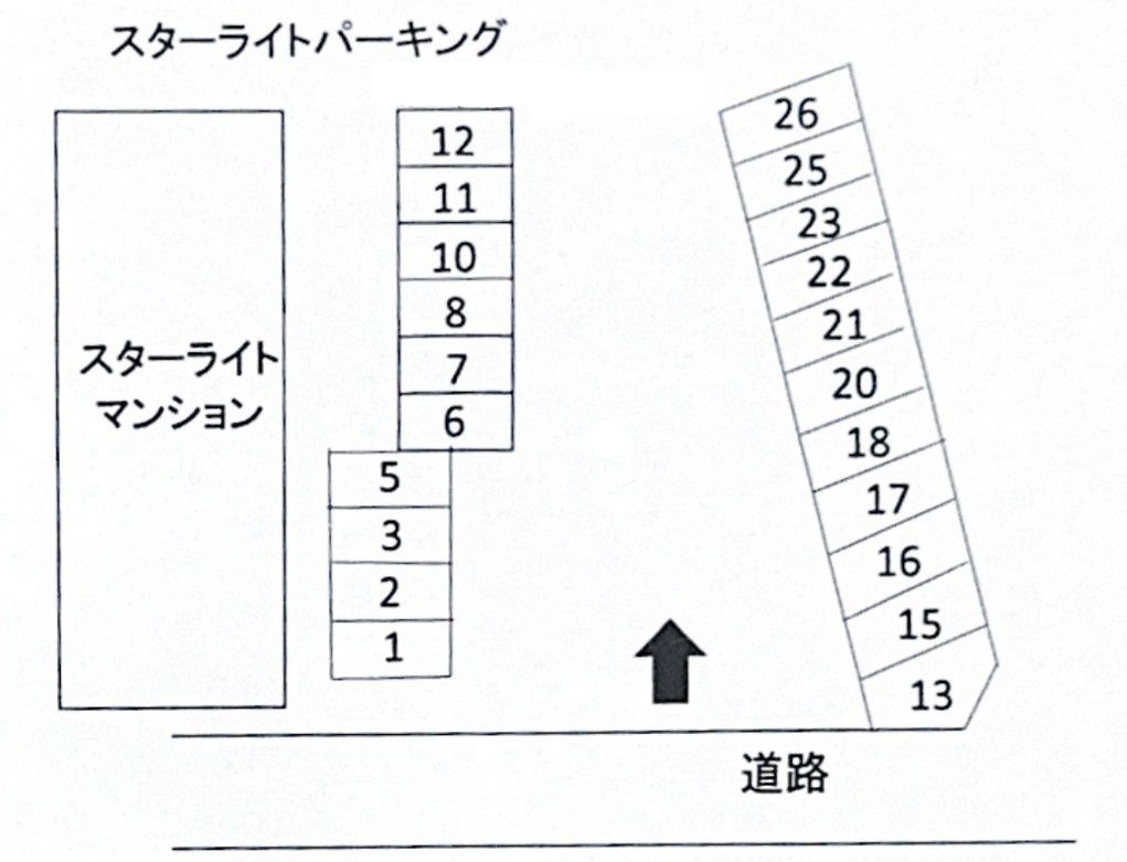 スターライトパーキングの駐車配置図