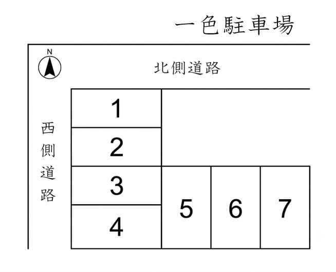 一色駐車場の駐車配置図