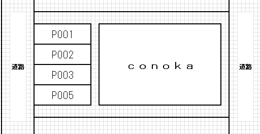ｃｏｎｏｋａの駐車配置図