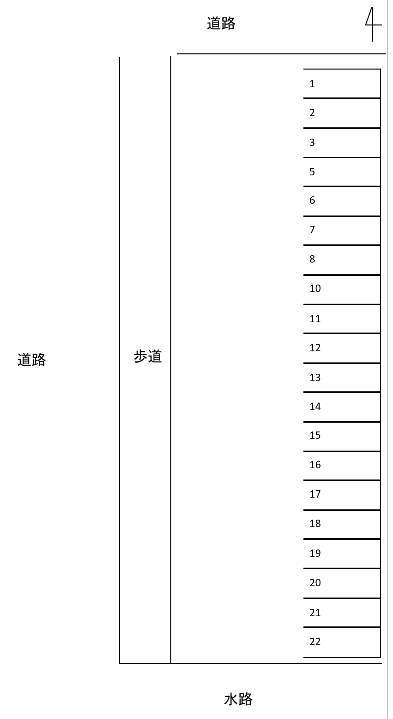 平島甲新田駐車場の駐車配置図