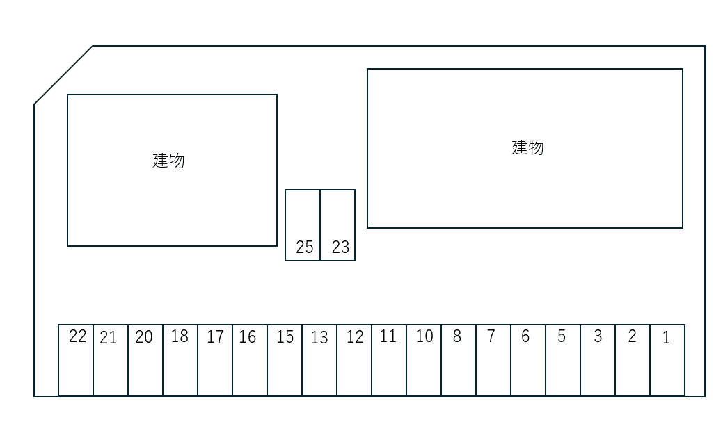 ア・ラ・モードＡ・Ｂ別駐車場の駐車配置図