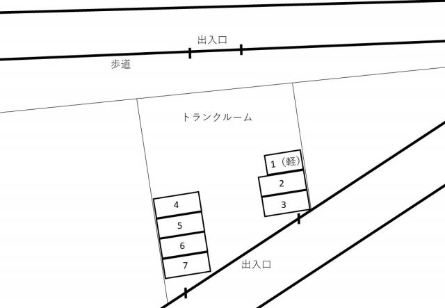 太白区東中田駐車場の駐車配置図