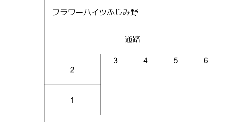 ふじみ野市旭1丁目駐車場(フラワーハイツふじみ野)の駐車配置図
