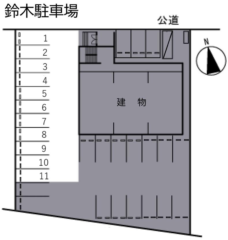 鈴木駐車場の駐車配置図