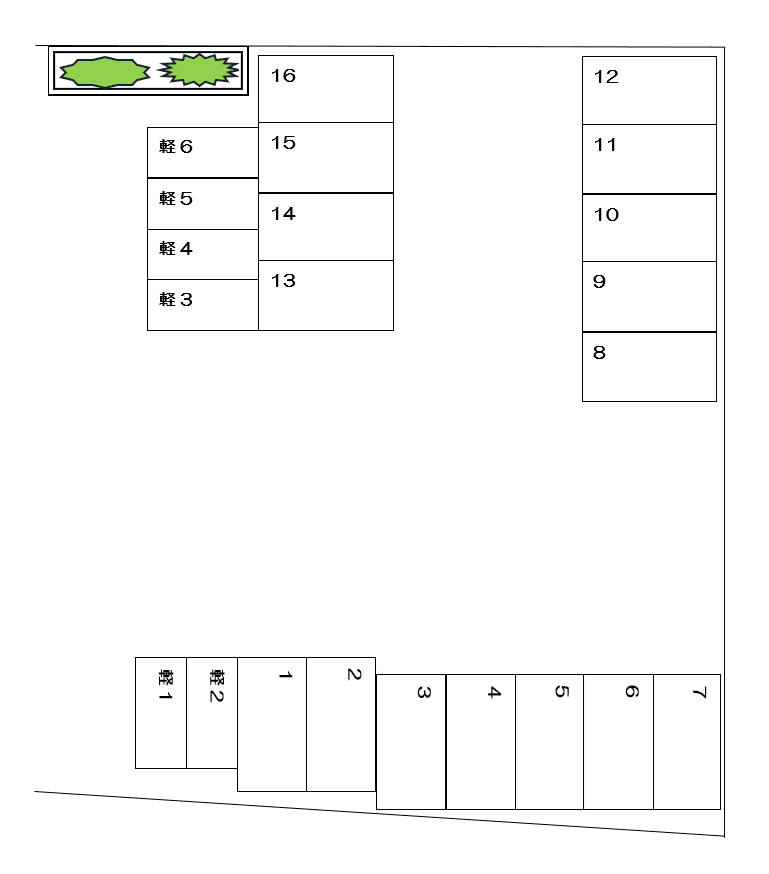 新外駐車場の駐車配置図