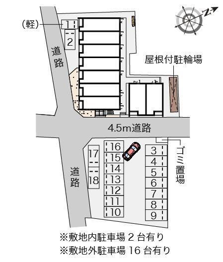 クレイノＳＡＣＨＩ(57059)　敷地外駐車場の駐車配置図