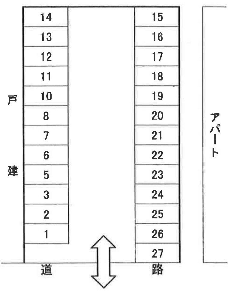 葵駐車場の駐車配置図