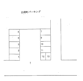 白菊パーキングの駐車配置図