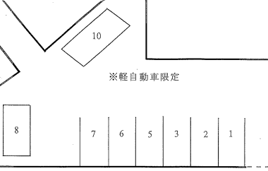 東町三丁目第１駐車場の駐車配置図