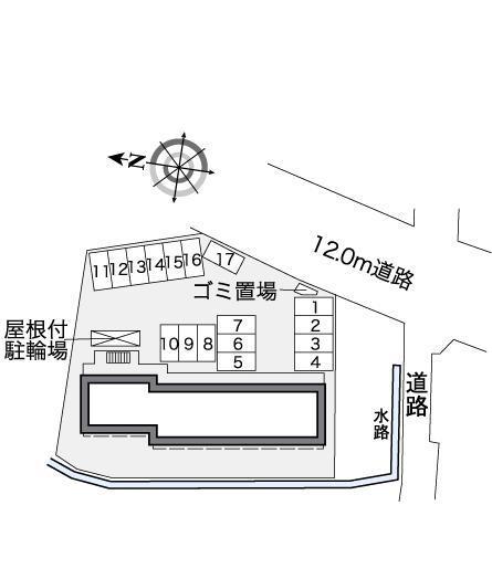 グランドソレーユ鵤(38772)の駐車配置図