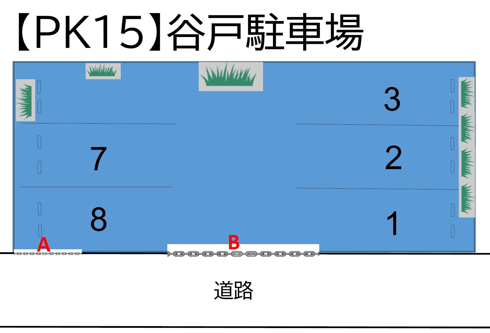 【PK15】谷戸駐車場の駐車配置図