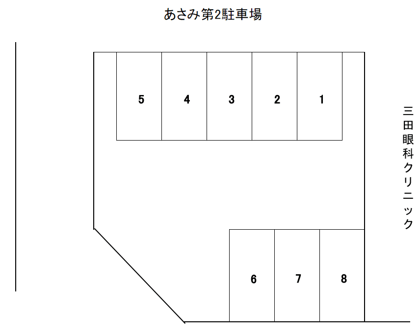 あさみ第２駐車場の駐車配置図