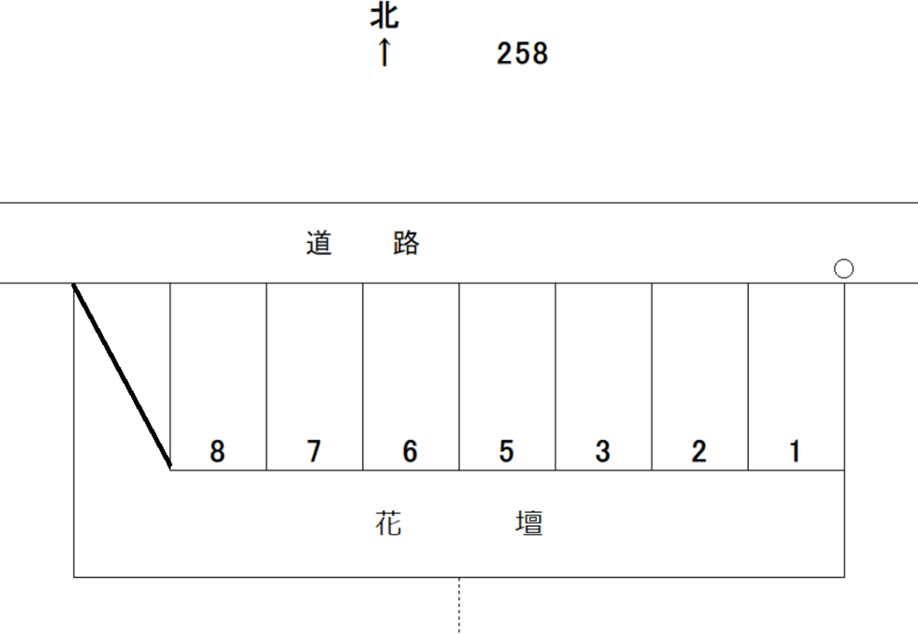 岩倉－258の駐車配置図