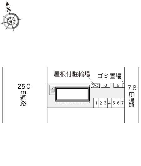 パールアケノ第３(17753)の駐車配置図