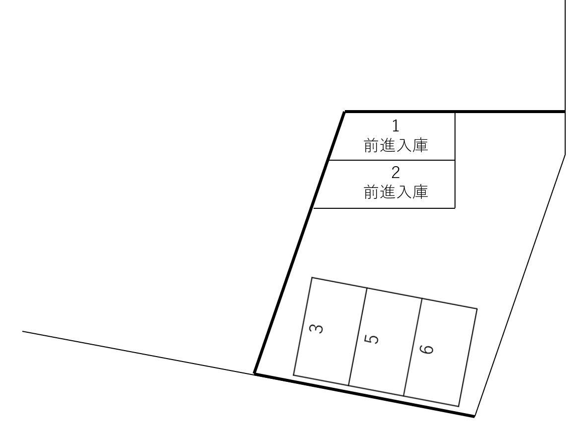 峰岡町2-252-1の駐車配置図