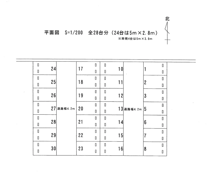 岩倉-403の駐車配置図