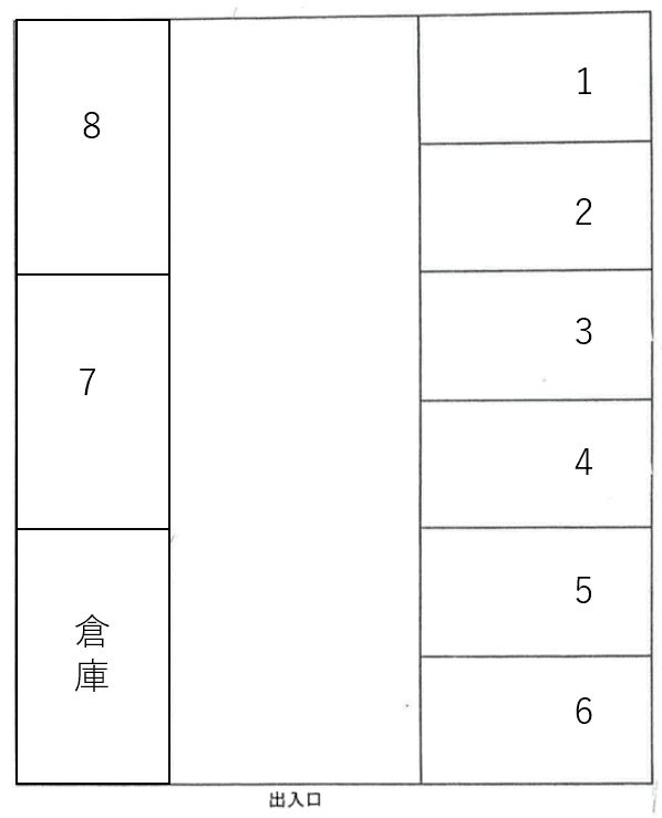 アジア　小高駐車場の駐車配置図